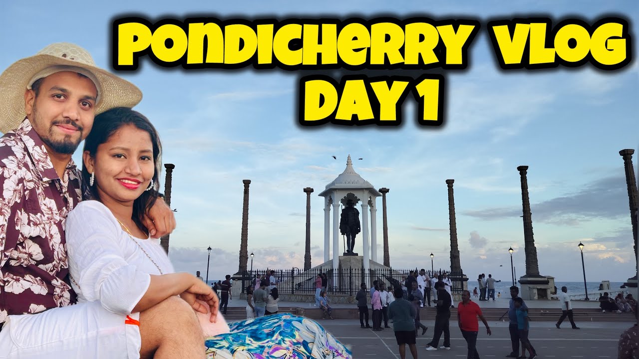 Pondicherry vlog day 1 || travel vlog || trip places in Pondicherry || @priyavlogskannada 