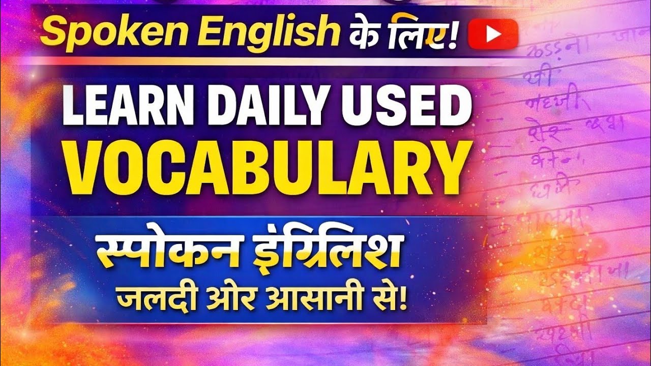 Daily used vocabulary for spoken English #english #spokenenglish #englishspeaking #thinkagain 