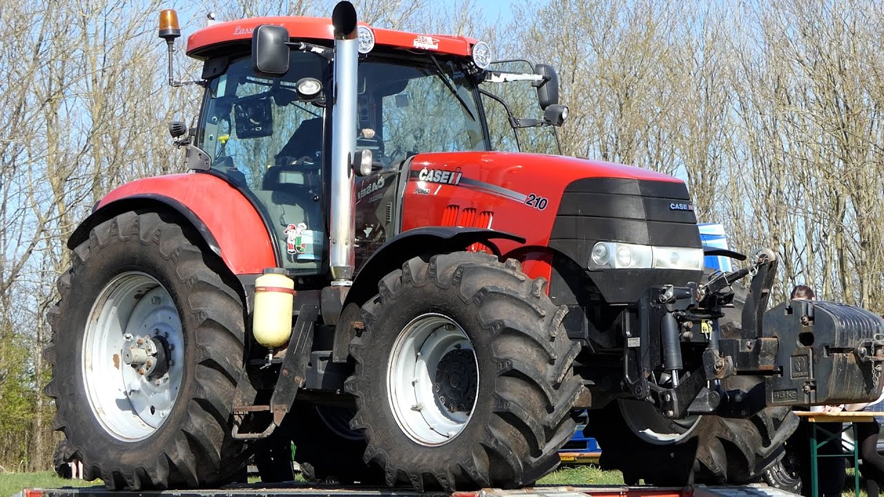 Case IH Puma 165, 210 & 240 on duty in front of the sled doing Tractor Pulling Event