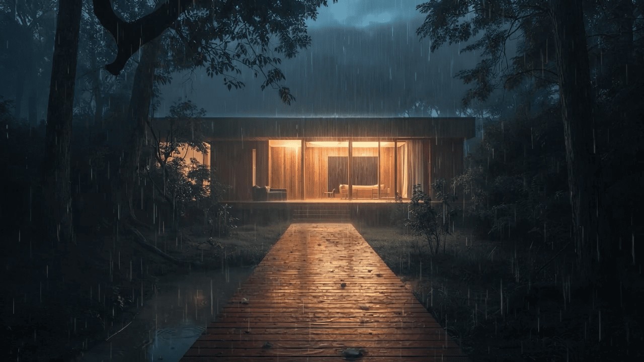 Deep Sleep Instantly | Rain Sounds in Forest Cabin 🌧️ ASMR Relaxation for Insomnia Relief