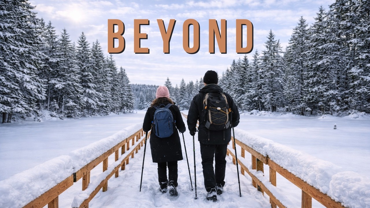 Deep Snow Winter Hiking | Eco Parc des Laurentides, Canada