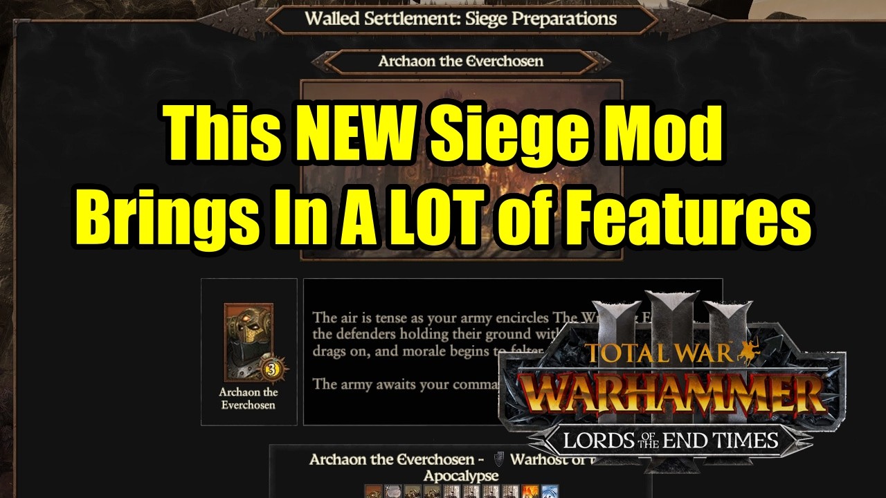 This NEW Siege Mod Brings Some Fun New Mechanics - Total War Warhammer 3 - Siege Overhaul