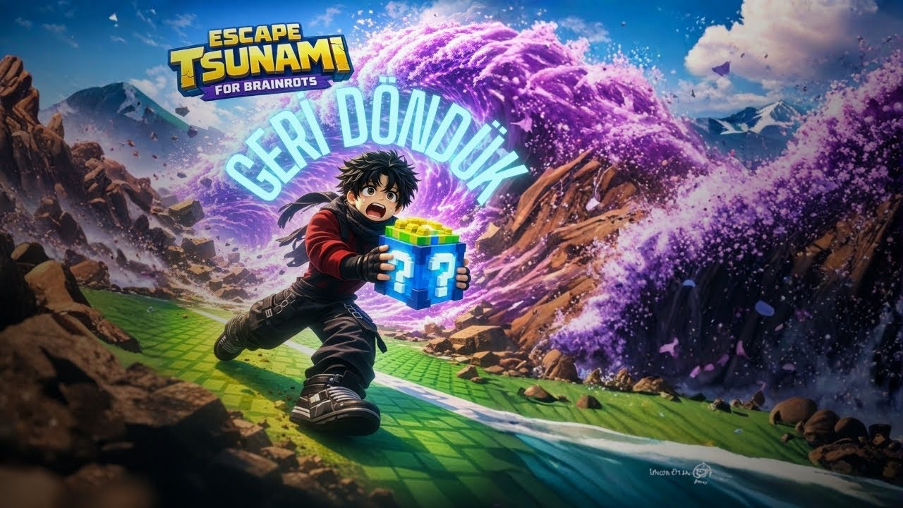 BİR KEZ DAHA TSUNAMİ'DEN KAÇIYORUM...(GERİ DÖNDÜM) I Roblox Escape Tsunami For Brainrots I