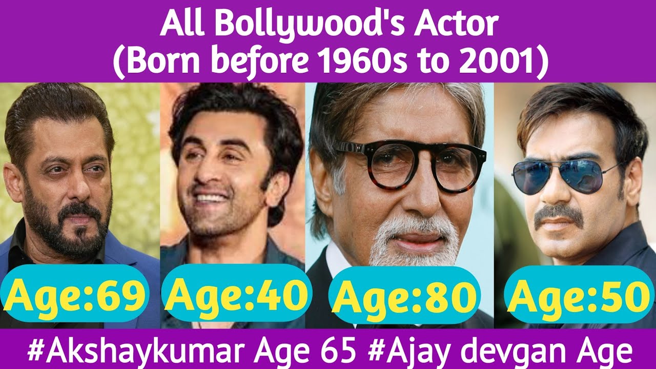 All Bollywood's Actor list from 1960s-2001 #salmankhan #vickykaushal #shahrukhkhan #ajaydevgn #trend