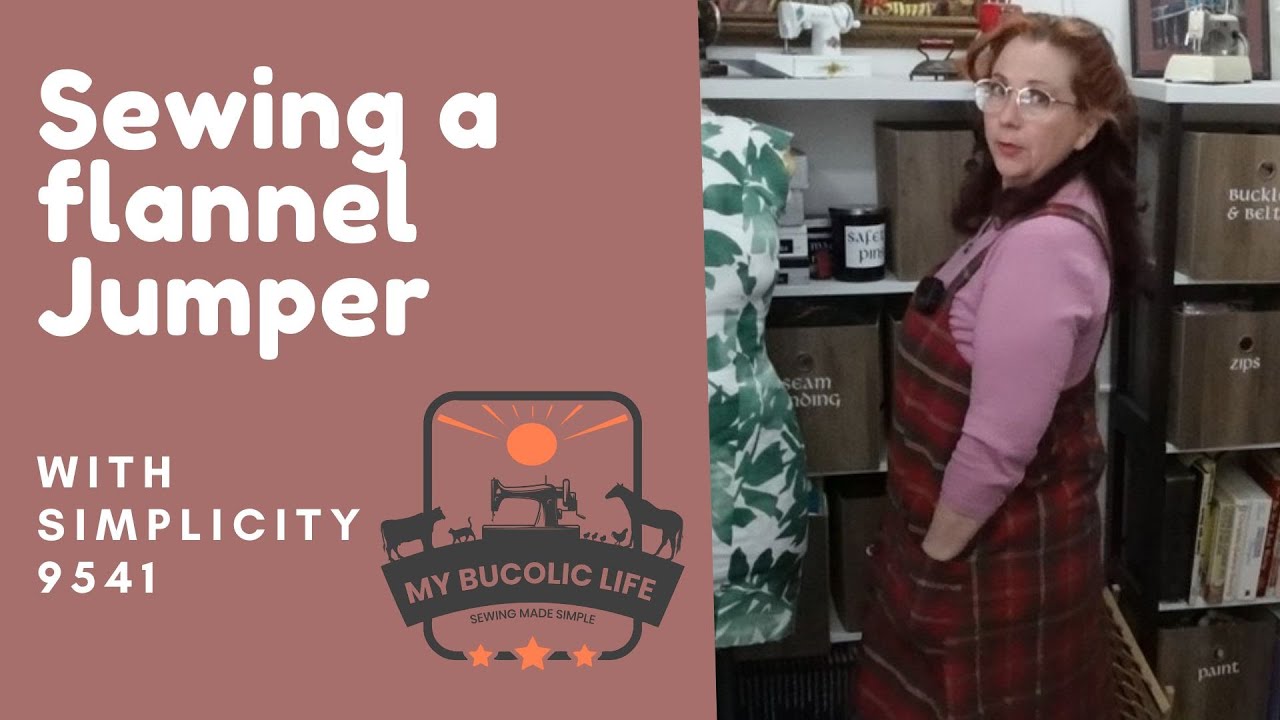 Sewing a Flannel Jumper with pockets using Simplicity 9541