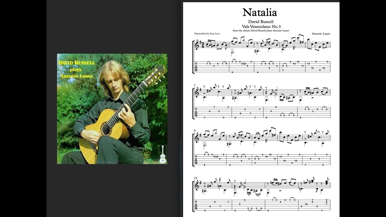 Vals Venezolano 3 (Natalia) Antonio Lauro - David Russell (Transcription)