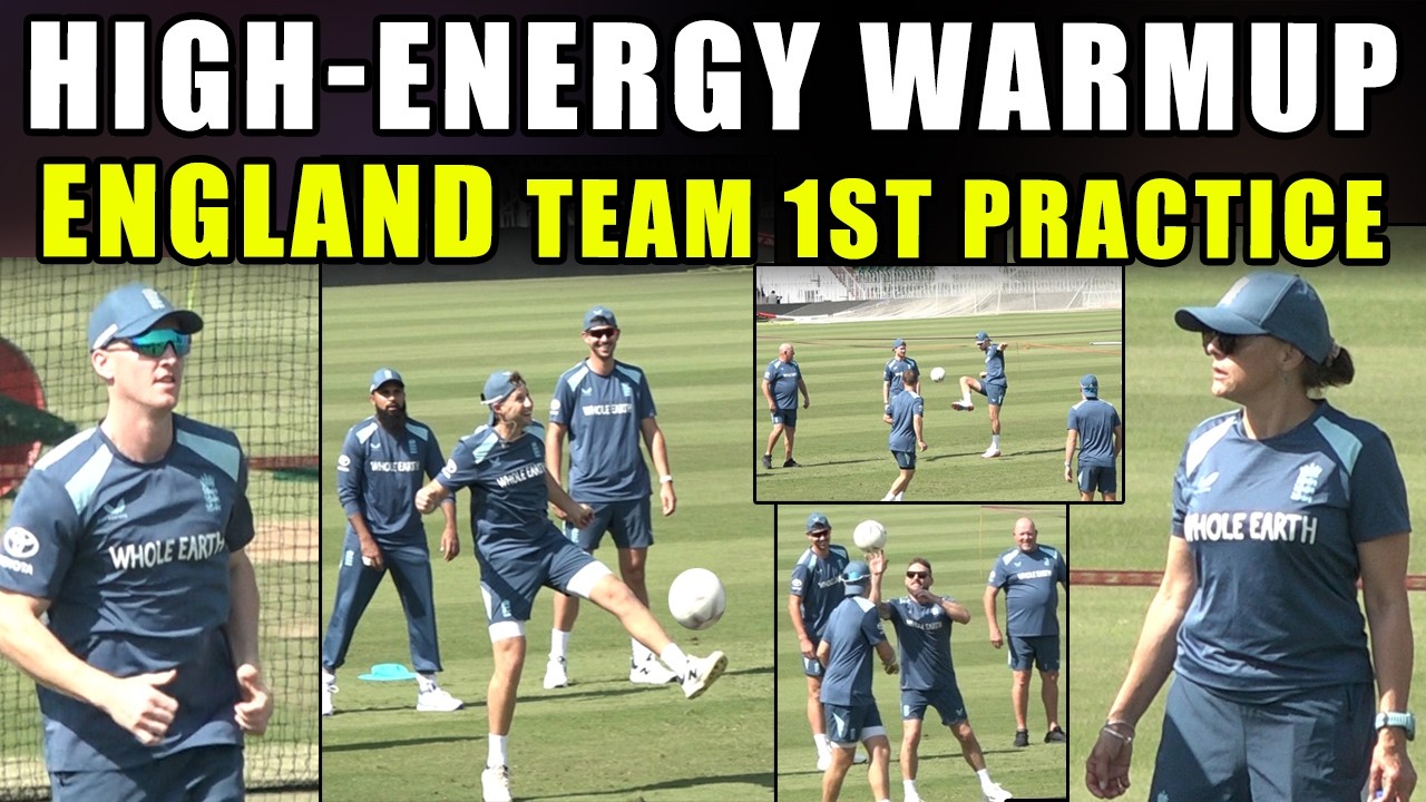 England Team 1st Practice in Pakistan! 🚀 Football Warmup & Nets at Rawalpindi Cricket Stadium