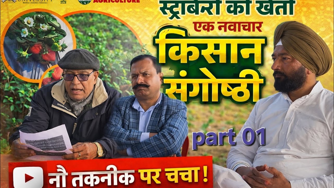 स्ट्रॉबेरी की खेती और नई तकनीक | Strawberry Farming New Techniques | किसान संगोष्ठी part 01