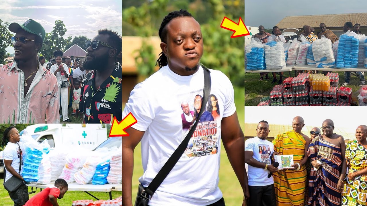 Actor Sunsum Makes A Massive Donation To The People Of Nyamebekyere Village With His Millitants