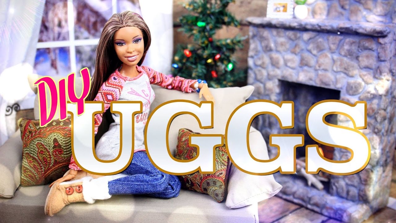 DIY - How to Make: Doll UGG Boots - Winter - Holiday - Craft - 4K