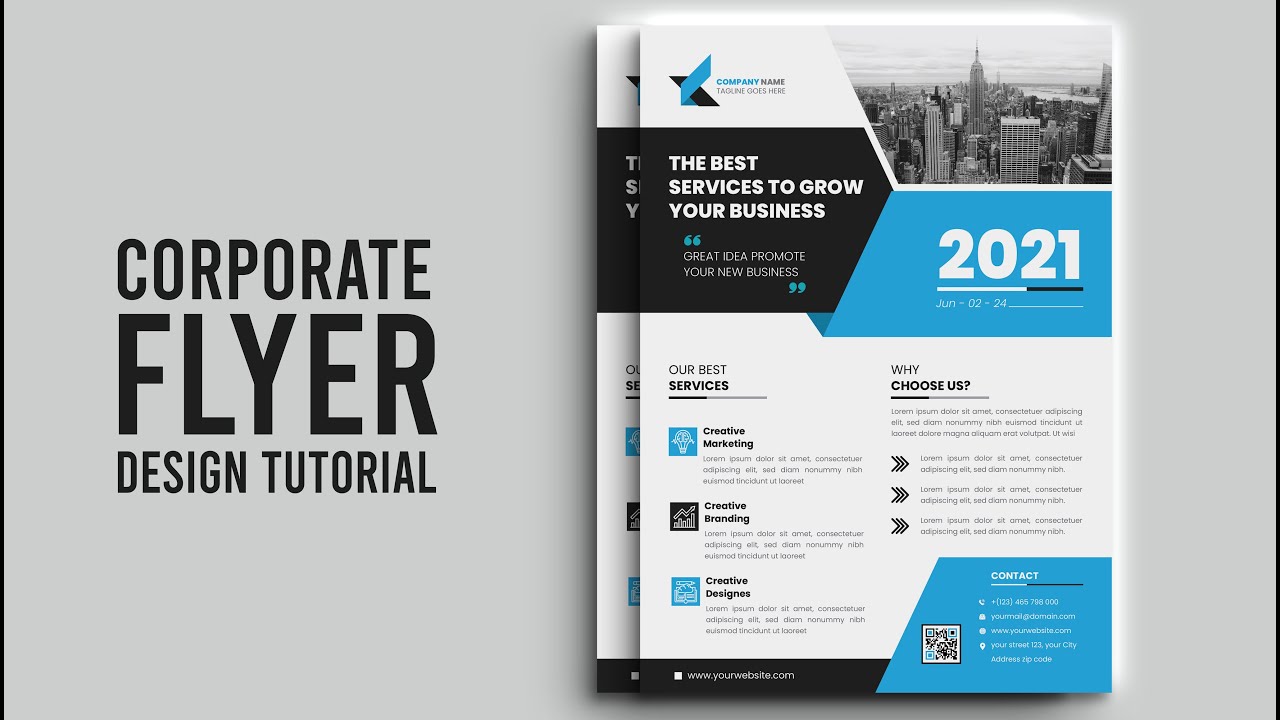 Corporate Flyer Design Tutorial in Adobe Illustrator cc