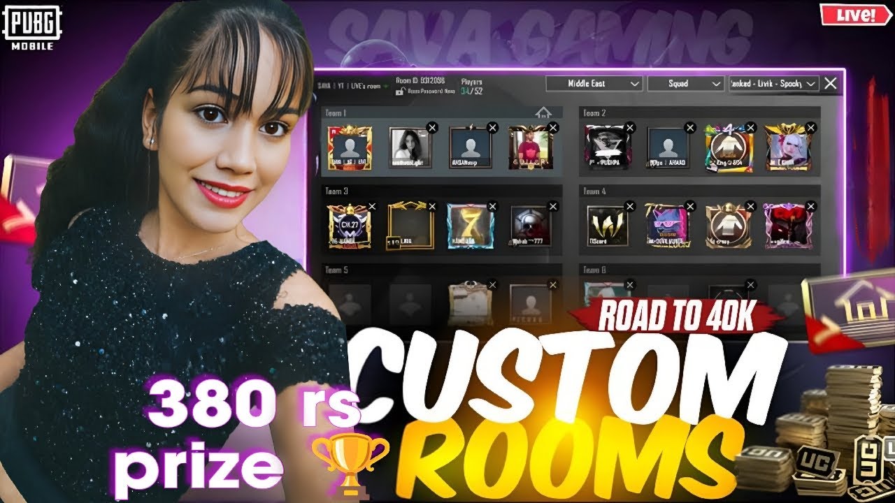 BGMI LIVE CUSTOM ROOM || RS PRIZE 380 🏆||ULTIMATE CUSTOM ROOM'S #bgmilive