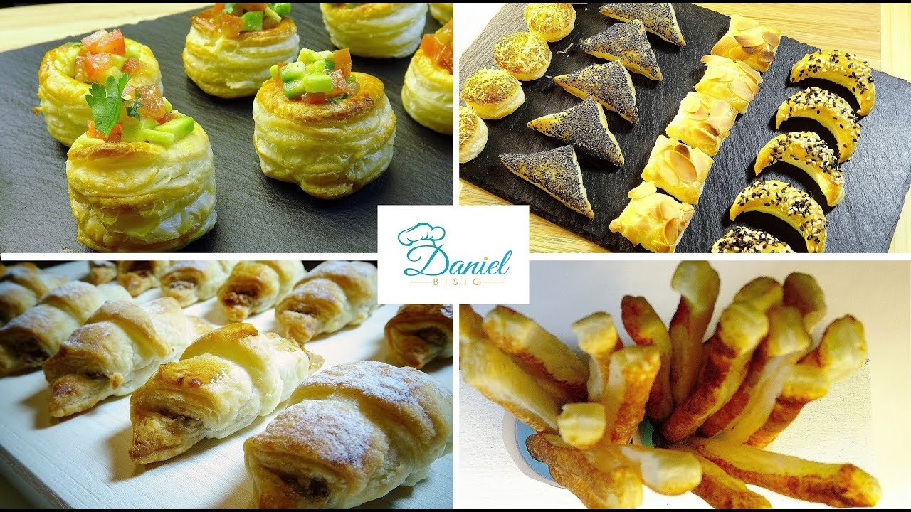4x schnelle Blätterteig Ideen I Fingerfood Party Häppchen I schnelle vegetarische Snacks