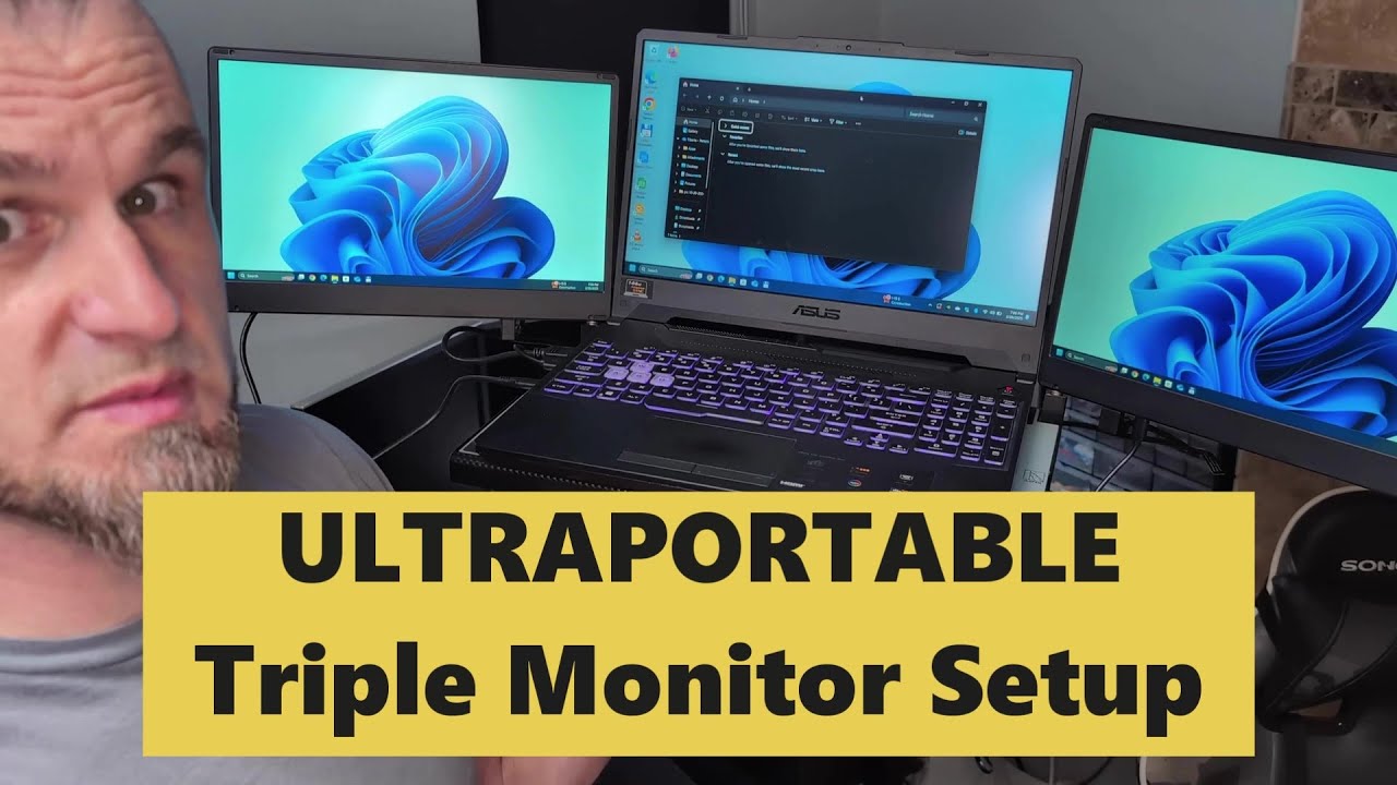 The ultraportable Triple Laptop Monitor Extender with Metal Base by KEFEYA f3 #founditonamazon