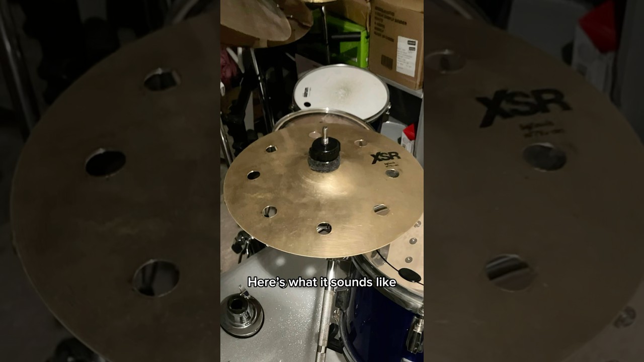 Drilling holes in my cymbals with Cyris #drums #cymbals #diy