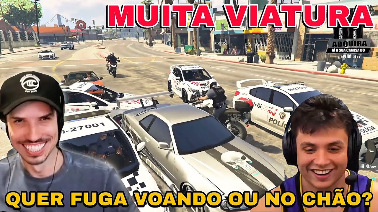 PODEROSO BAGUAL COM TODO O CONTINGENTE ATRÁS DELE DANDO FUGA NA POLÍCIA! ZOANDO COM O CARRO RAMPA!
