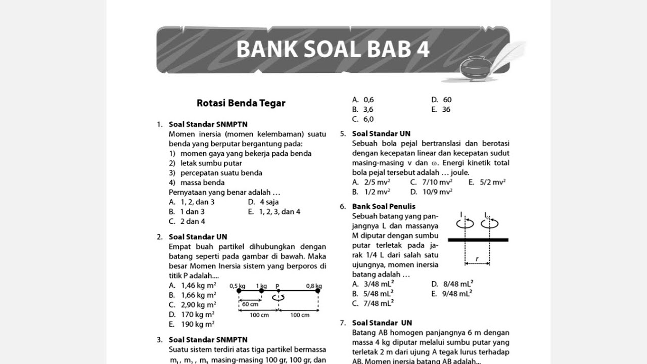 Pembahasan soal Dinamika Rotasi