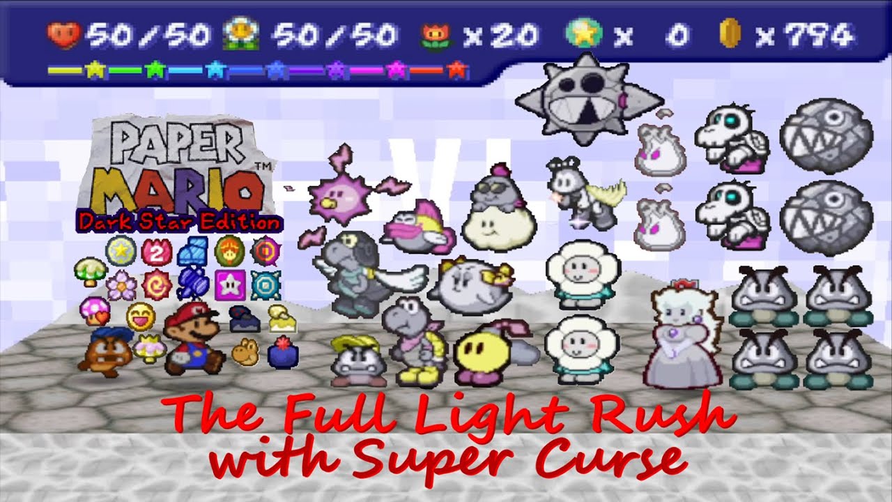 Paper Mario Dark Star Edition: The Light Boss Rush with Super Curse (1.5x)