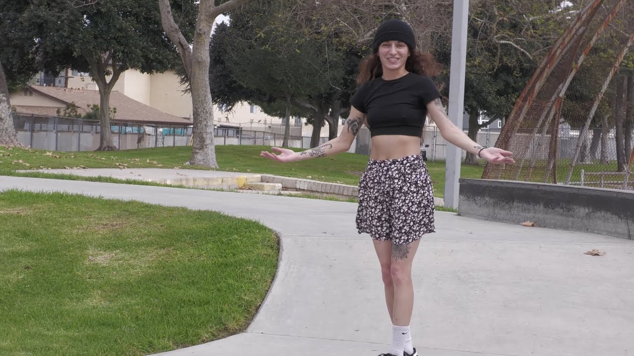 She CAN treflip 