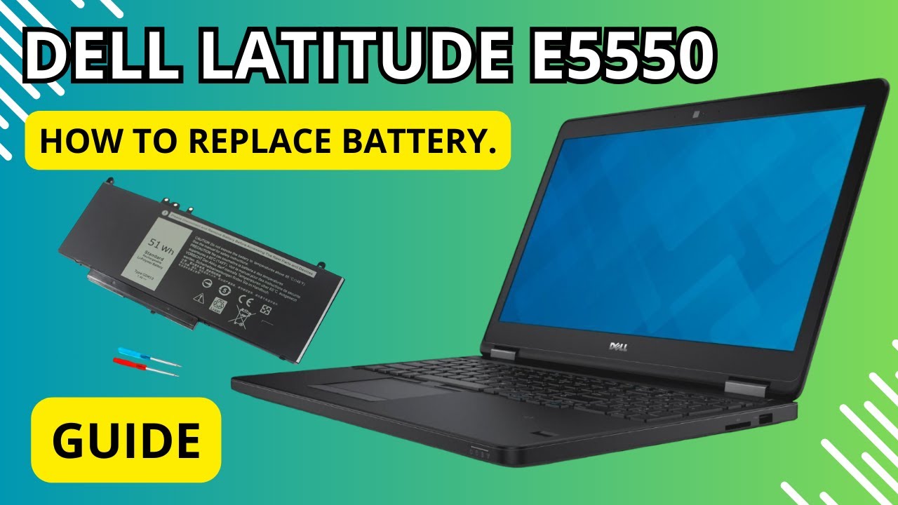 Dell Latitude E5550 Guide New Battery Installation.