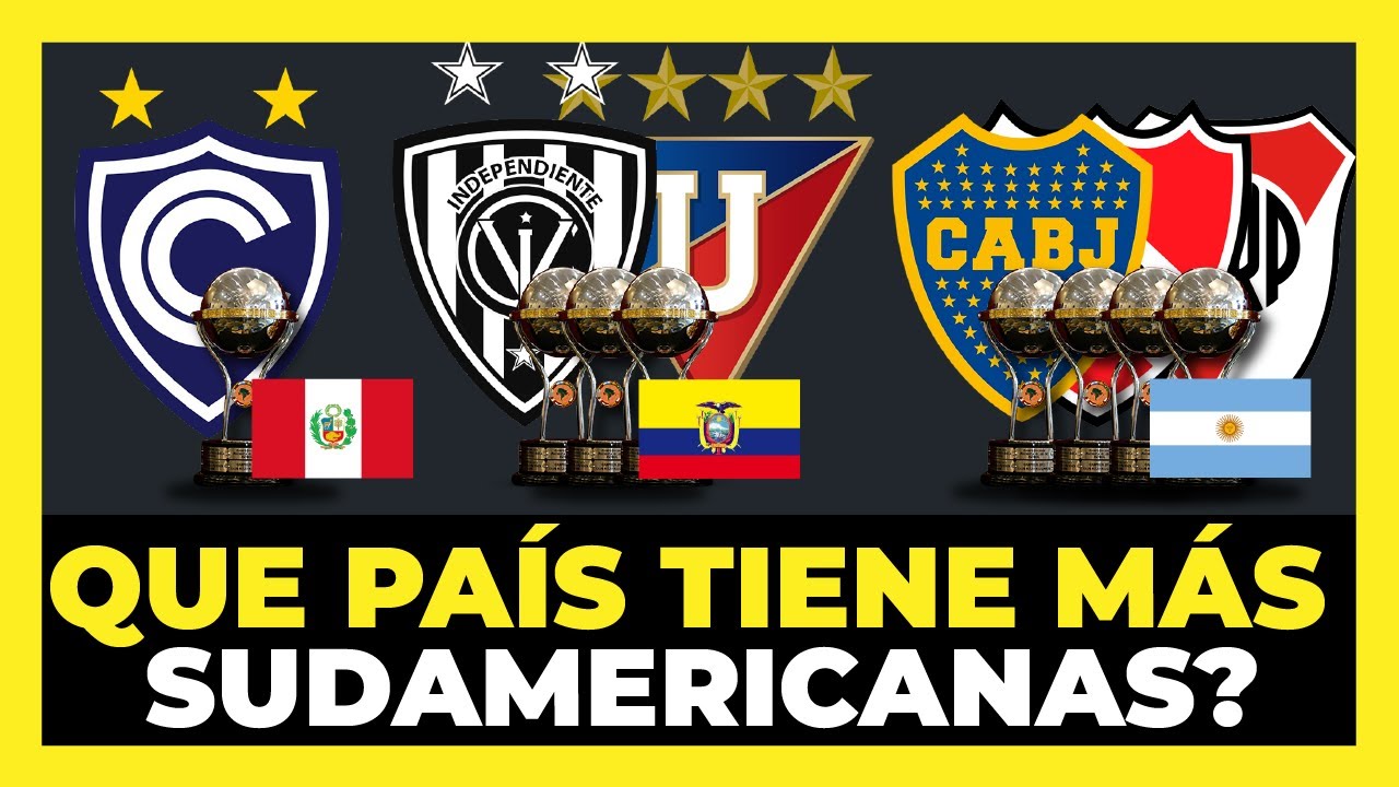 Top 7 Países con más Copas Sudamericanas ganadas por sus clubes 🏆