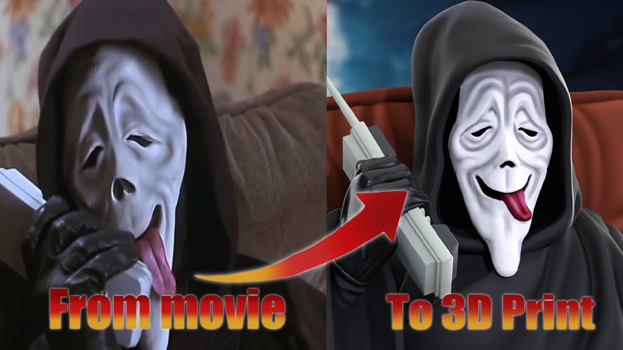 Ghostface Scary Movie.3d model for print Halloween 3d printing contest