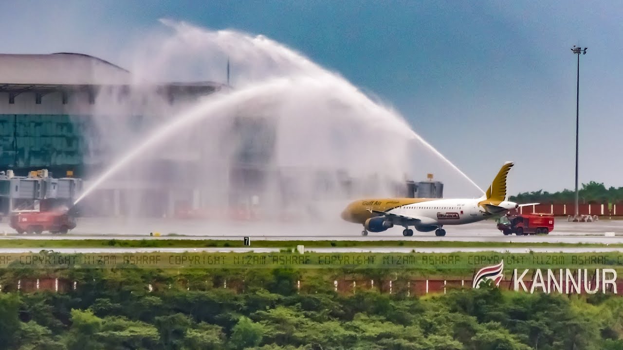 Gulf Air First Flight | Landing and Takeoff at Kannur Int'l Airport [HD]