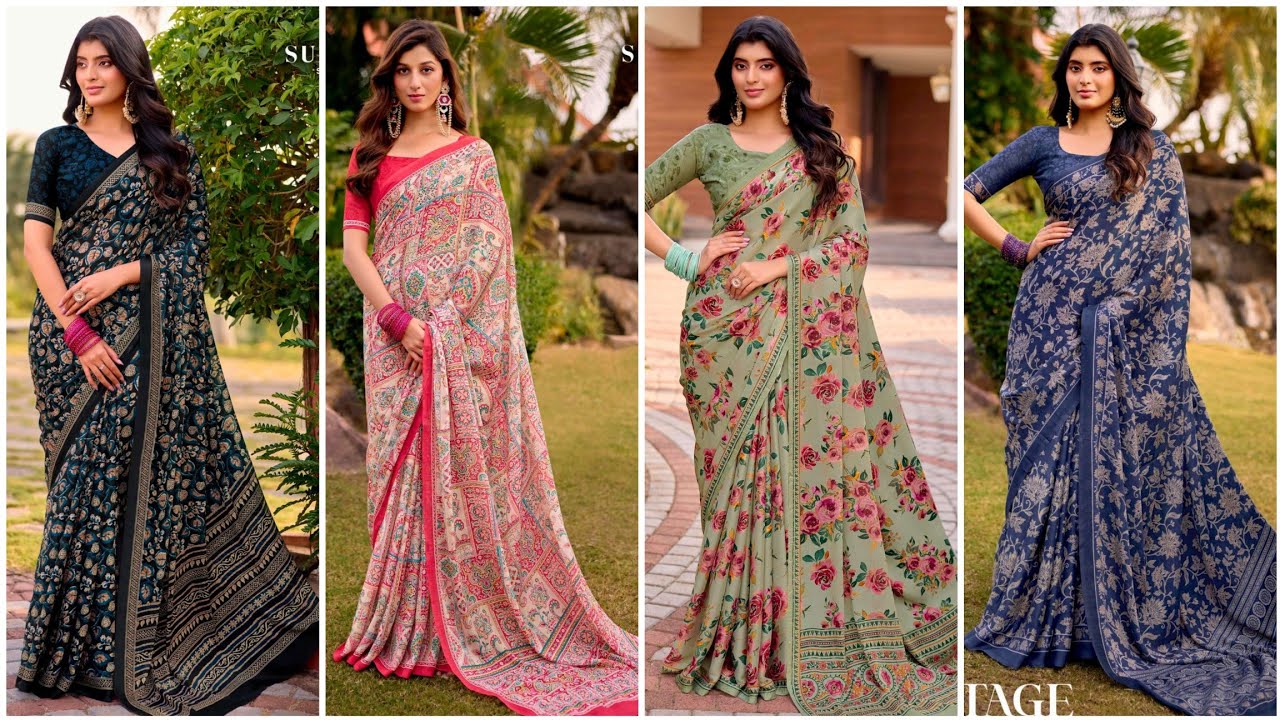 Subhash Brand Printed Georgette Sarees New Catalogue | SUHANI | Digital Prints | Wholesale Price 