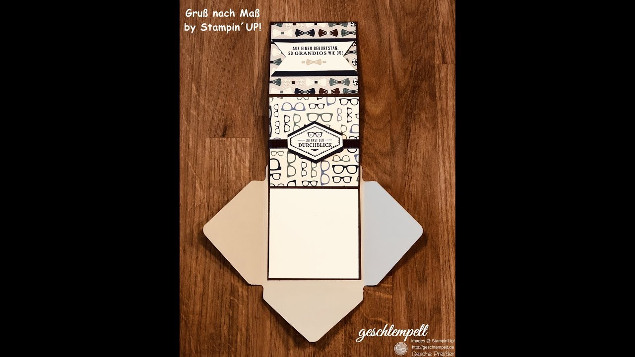Gruß nach Maß, eine besondere Männerkarte mit den Produkten von Stampin UP, Anleitung, Tutorial