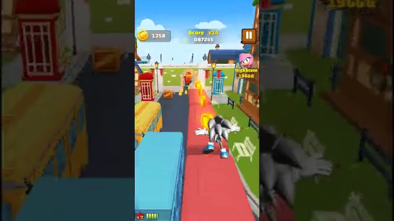 Hedgehog 3D blue run (Sonic).