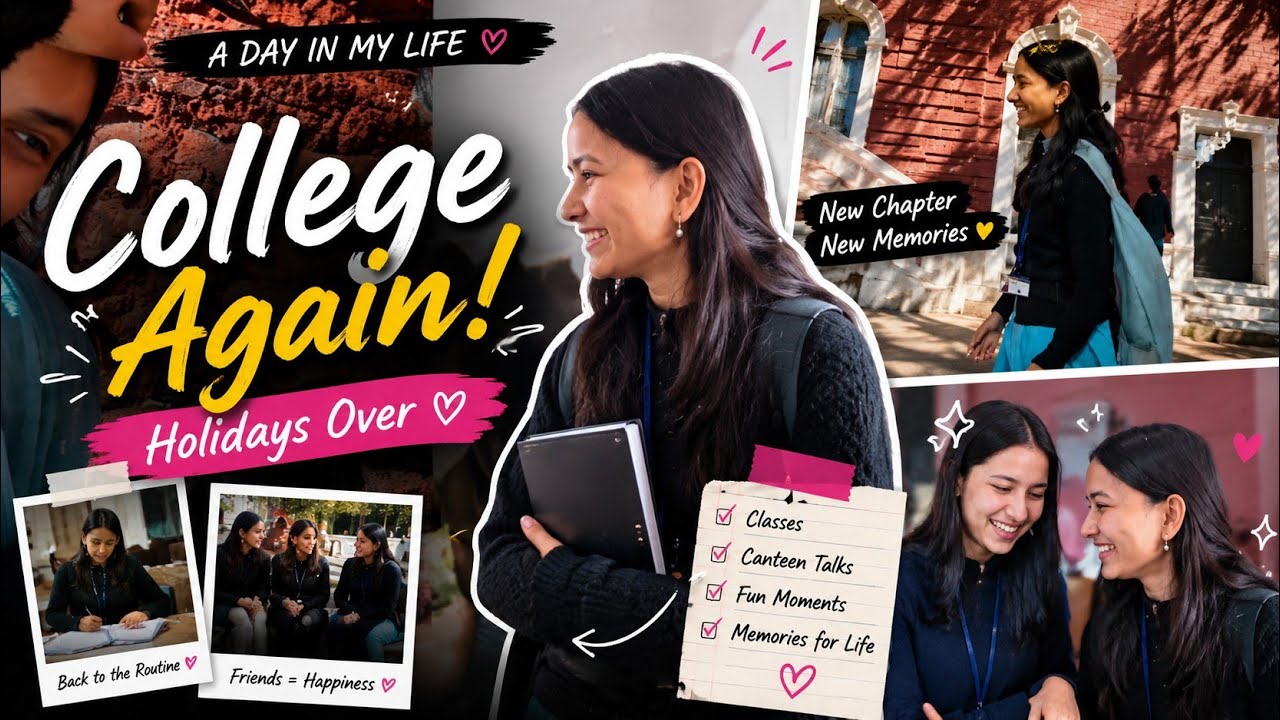 College ki chhutiyo ke baad pehla din ✨ | Back to College Vlog🎉🫶 #newvlog #feb
