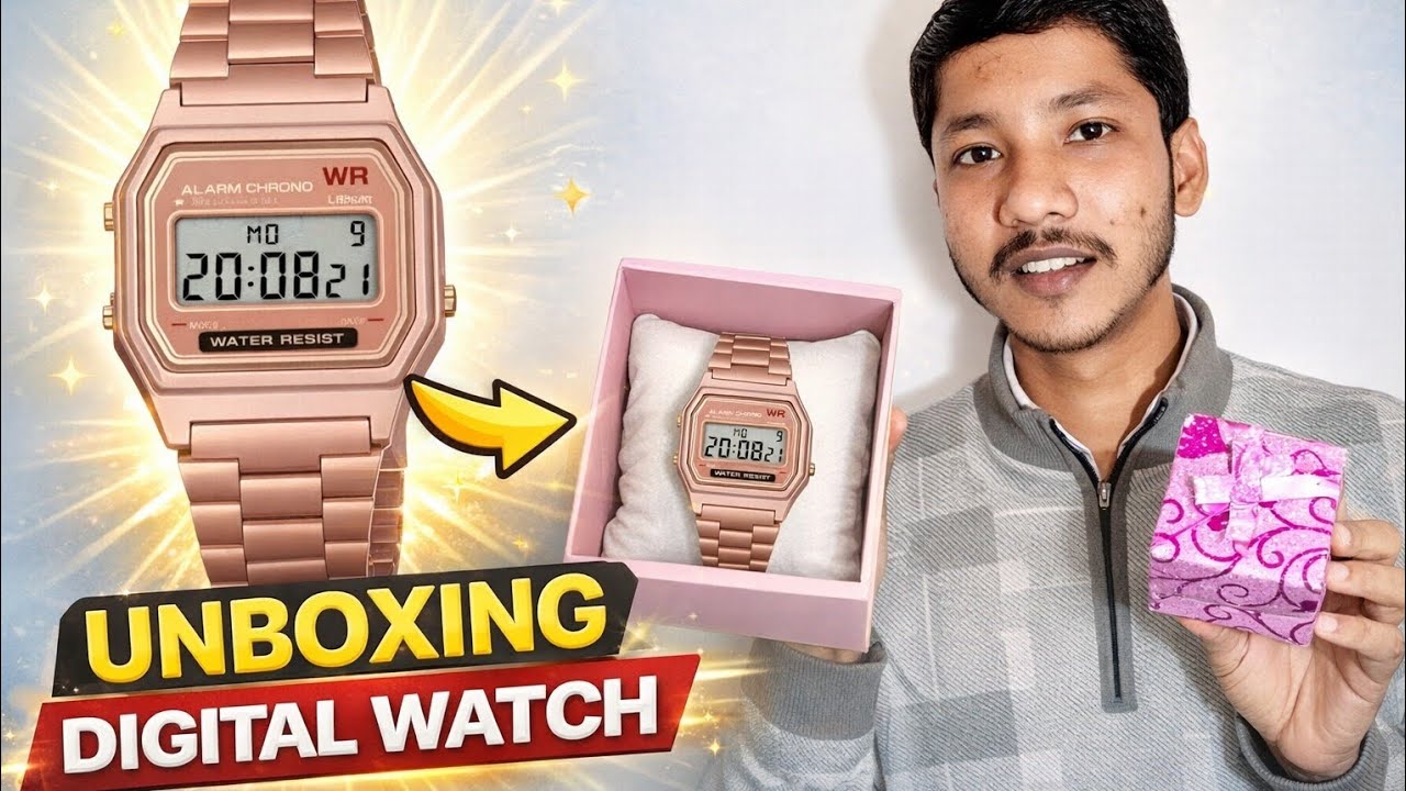 Rose Gold Digital Watch Unboxing 😍 | এত সুন্দর ঘড়ি এত কম দামে!