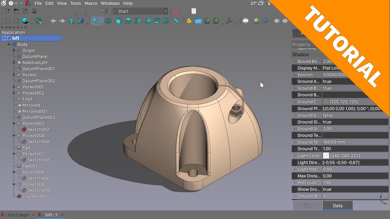 Настройка интерфейса FreeCAD (с использованием ветки разработки LinkStage3)