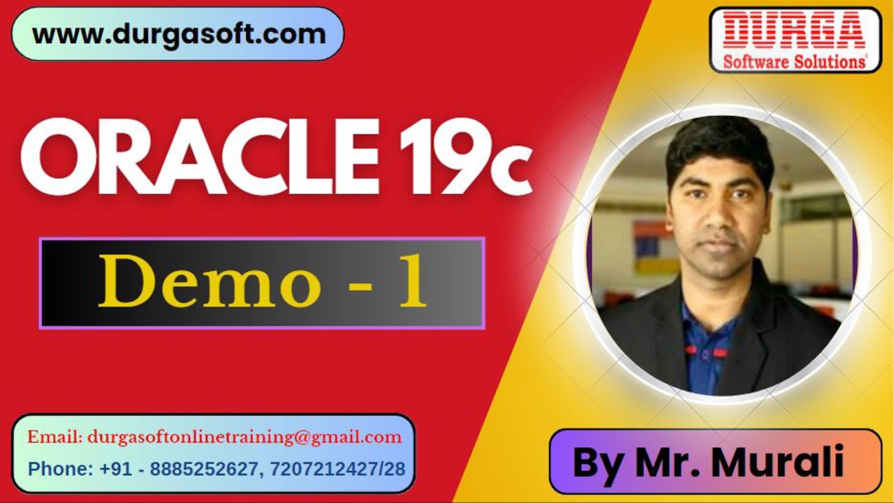 ORACLE 19c tutorials || Demo - 1 || by Mr. Murali On 09-03-2026 @9AM (IST)