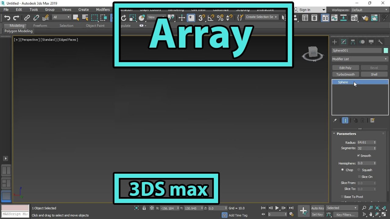 Array  | 3ds max tutorial | study Edutech | Hindi Tutorial