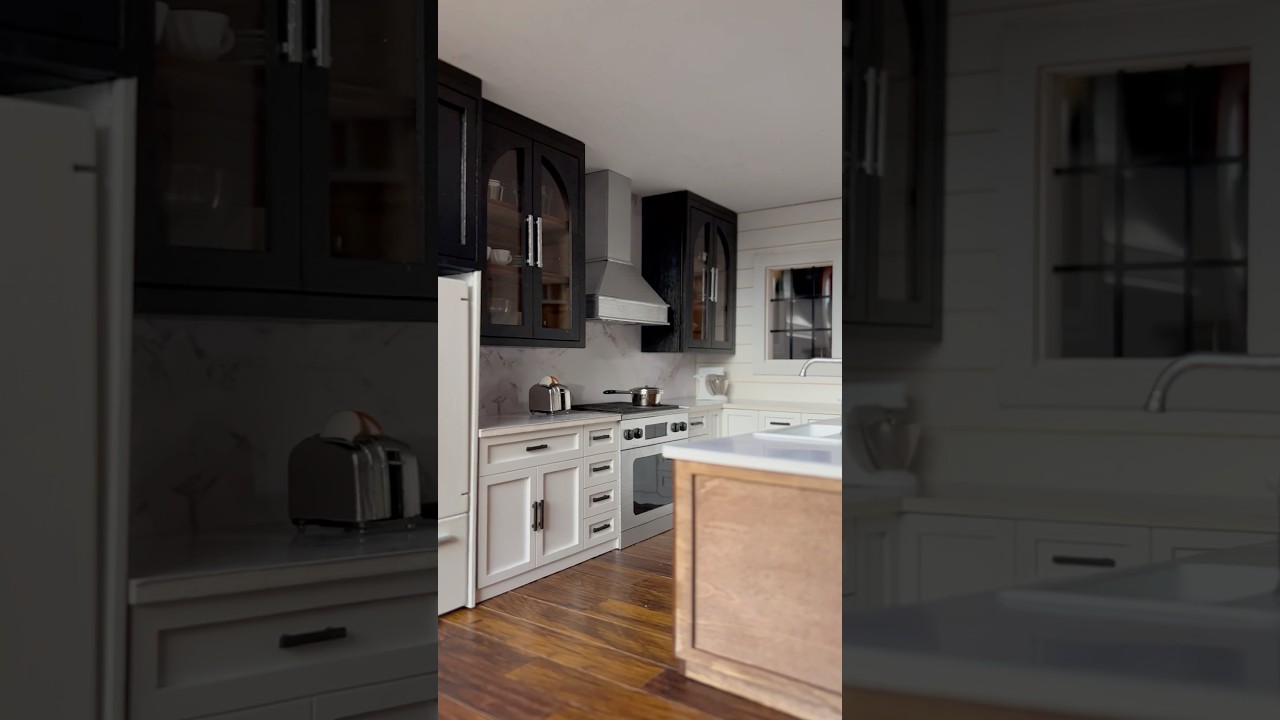 #Dollhouse kitchen build part 2! #diydollhouse #interiordesign