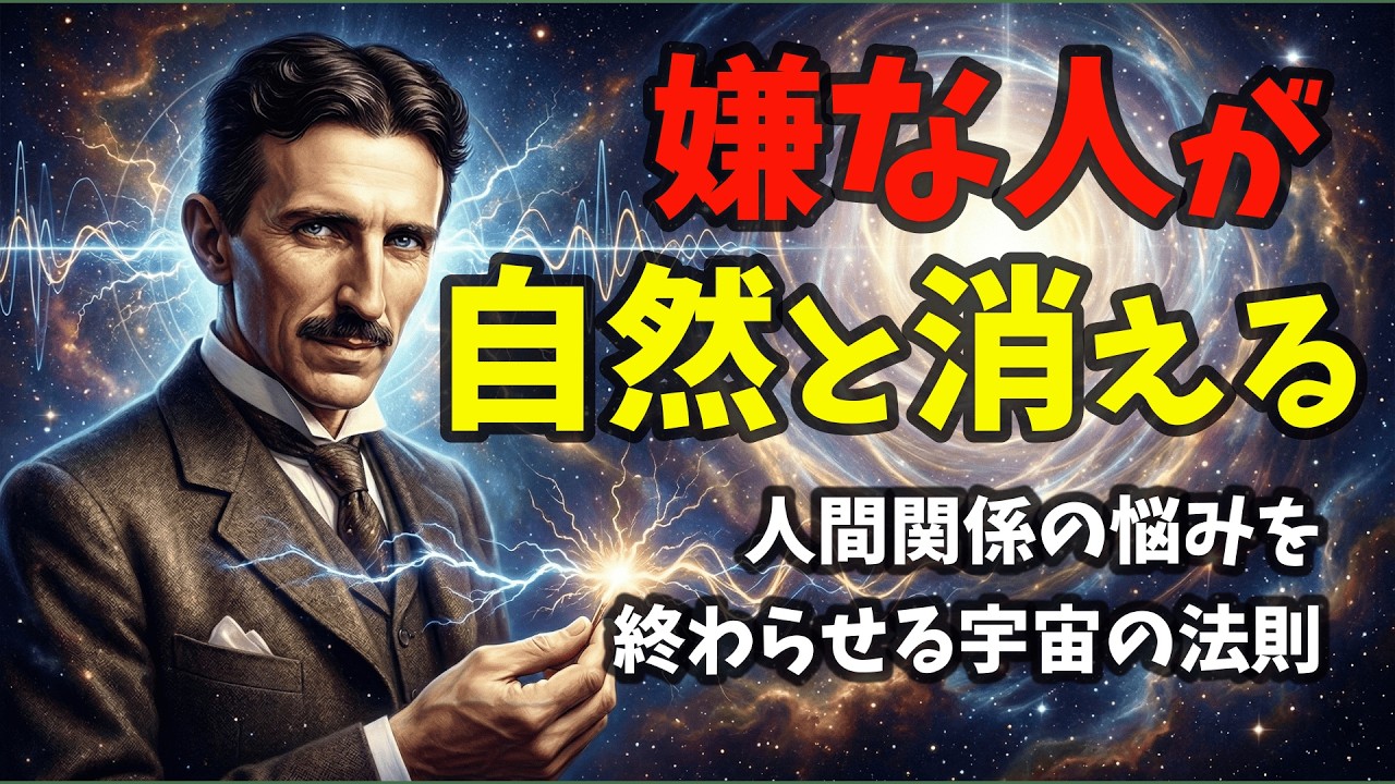 【ニコラ・テスラ】嫌な人が自然と消える。人間関係の悩みを終わらせる宇宙の法則【聞き流し】