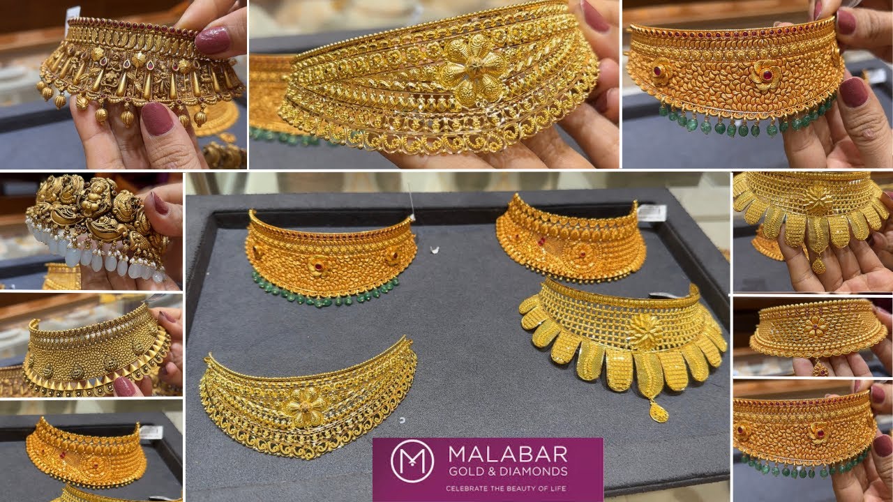 Malabar Gold & Diamond Very low wastage chokers starts at 12% va @2 lakh rs/- with weight & price