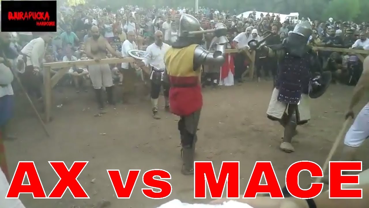 AX vs MACE Fighting knights Middle Ages battle  Real fight Manasya Monastery borba vitezova JUST OUT
