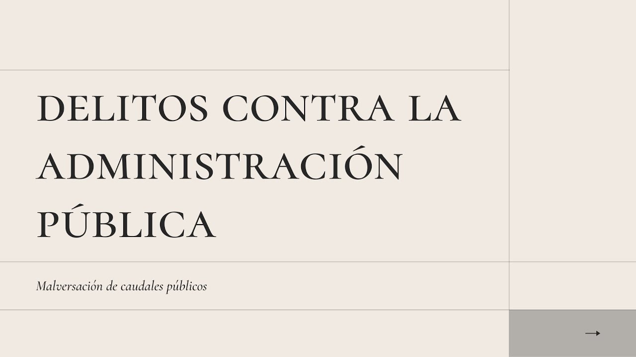 Malversación de caudales públicos