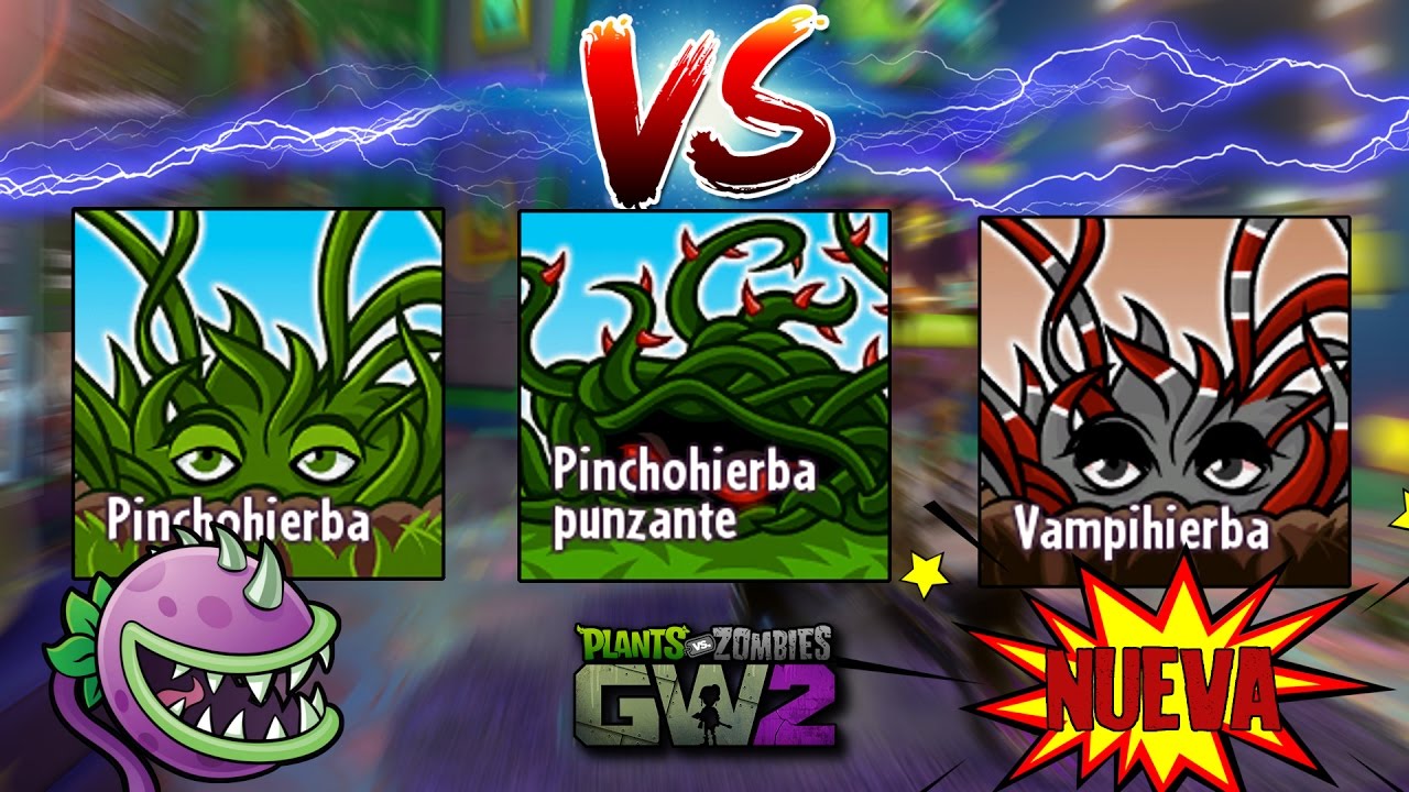 Comparativa: Todas Las Pinchohierbas | Plants vs Zombies  GW2