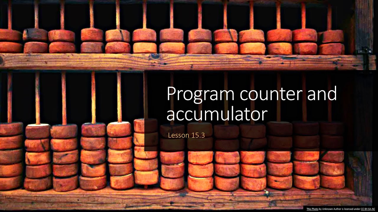 15 3 Program counter and accumulator