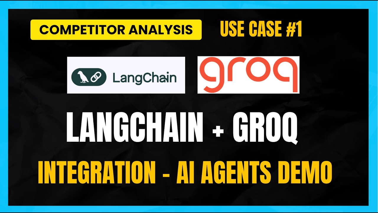 Демонстрация агентов искусственного интеллекта Langchain: LangChain + Groq AI - автоматизация инф...