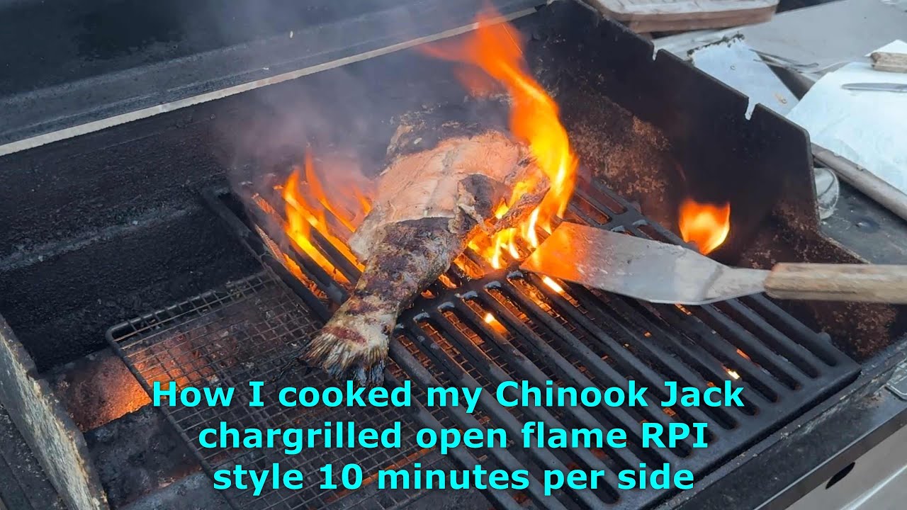 Plunking for King Salmon and Char-Grilled open flame cooking