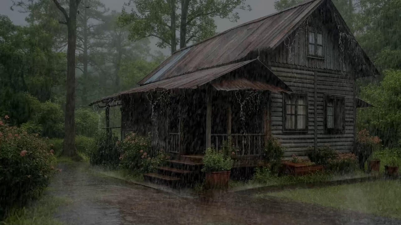 Rain ambience for quieting thoughts and promoting deep sleep through inner peace