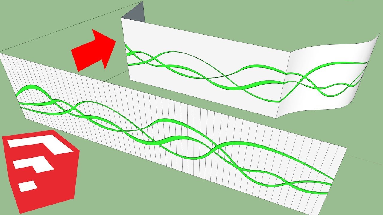 Project 3d Geometry to Curved Surface in SketchUp