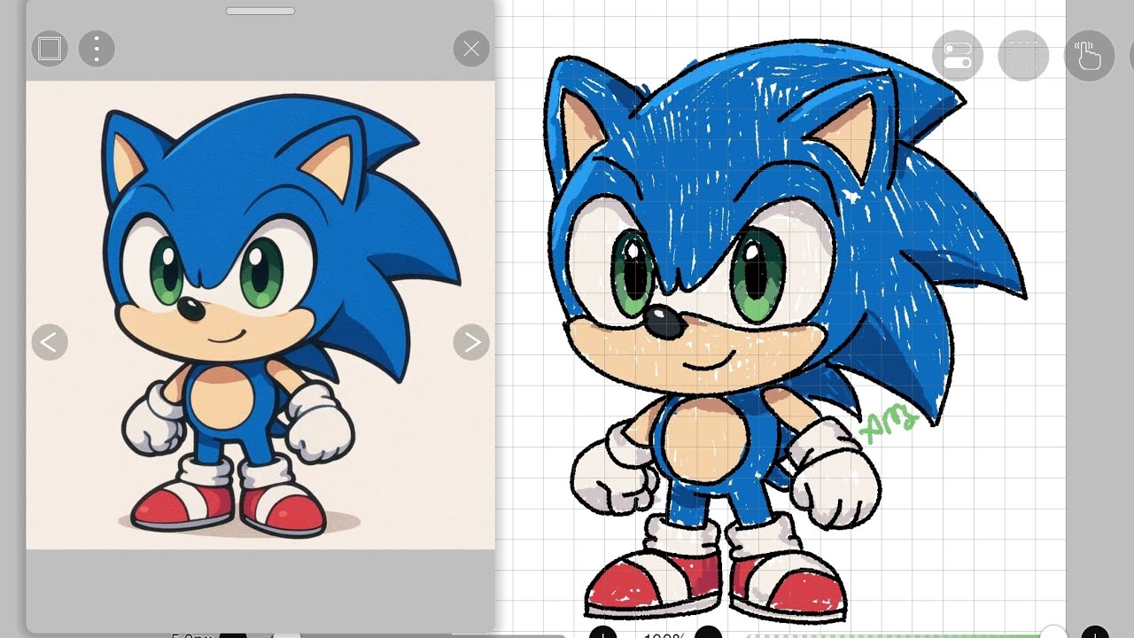 Menggambar #sonic #sonicthehedgehog #drawingtutorial 