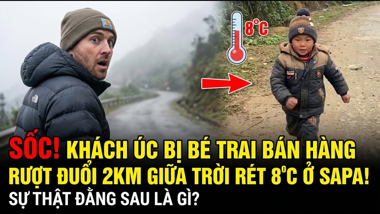 Du khách úc choáng váng khi cậu bé bán hàng rong chạy theo 2 km trên sapa lạnh 8°C