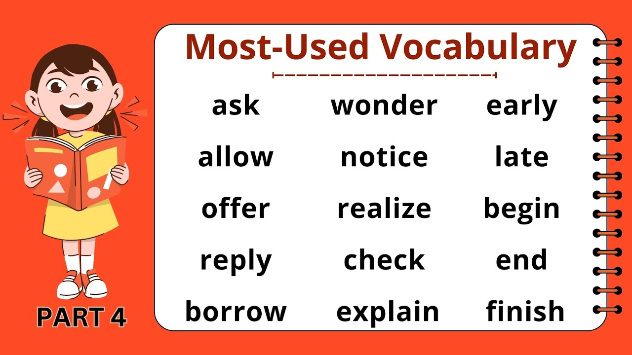 MOST-USED ENGLISH VOCABULARY WORDS (Part 4) I Read along with me I with Teacher Jake