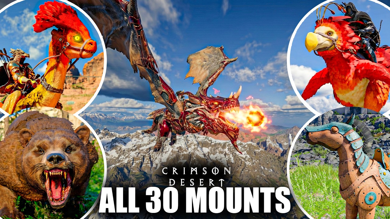 Crimson Desert ALL 30 Mounts & Abilities Showcase